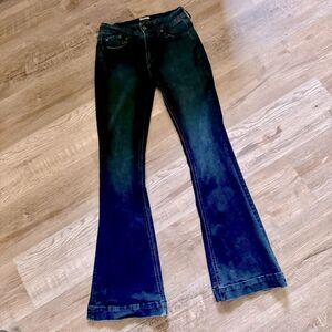 Tokyo Darling Dark Wash High Waisted Flared Jeans Size 6 Reg